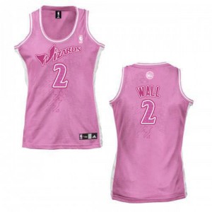 Washington Wizards #2 Adidas Fashion Rose Authentic Maillot d'équipe de NBA Magasin d'usine - John Wall pour Femme
