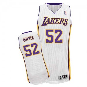 Maillot NBA Blanc Jamaal Wilkes #52 Los Angeles Lakers Alternate Authentic Homme Adidas