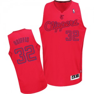 Maillot NBA Los Angeles Clippers #32 Blake Griffin Rouge Adidas Authentic Big Color Fashion - Homme