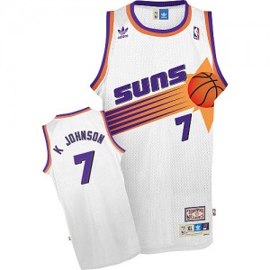 Phoenix Suns Kevin Johnson #7 Throwback Swingman Maillot d'équipe de NBA - Blanc pour Homme