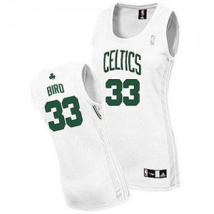 Boston Celtics Larry Bird #33 Home Authentic Maillot d'équipe de NBA - Blanc pour Femme