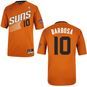 Maillot NBA Phoenix Suns #10 Leandro Barbosa Orange Adidas Swingman Alternate - Homme