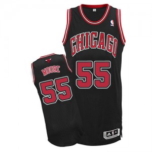 Maillot Adidas Noir Alternate Authentic Chicago Bulls - E'Twaun Moore #55 - Homme