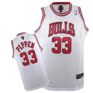 Maillot Nike Blanc Authentic Chicago Bulls - Scottie Pippen #33 - Homme