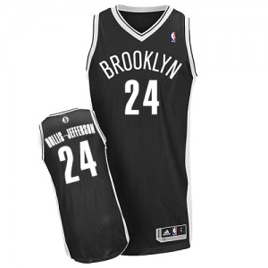 Brooklyn Nets Rondae Hollis-Jefferson #24 Road Authentic Maillot d'équipe de NBA - Noir pour Homme