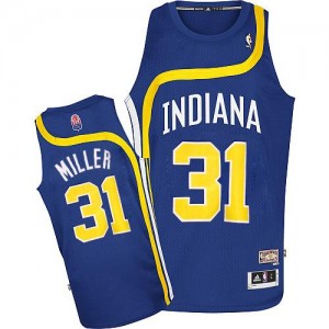 Maillot NBA Indiana Pacers #31 Reggie Miller Bleu Adidas Authentic ABA Hardwood Classic - Homme