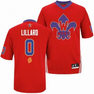 Portland Trail Blazers #0 Adidas 2014 All Star Rouge Authentic Maillot d'équipe de NBA achats en ligne - Damian Lillard pour Homme