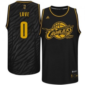 Maillot Authentic Cleveland Cavaliers NBA Precious Metals Fashion Noir - #0 Kevin Love - Homme
