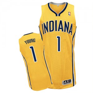 Maillot Adidas Or Alternate Authentic Indiana Pacers - Joseph Young #1 - Homme