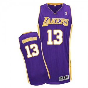 Maillot NBA Authentic Wilt Chamberlain #13 Los Angeles Lakers Road Violet - Homme