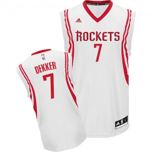 Maillot NBA Blanc Sam Dekker #7 Houston Rockets Home Swingman Homme Adidas
