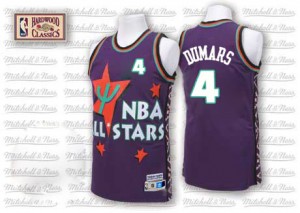 Maillot NBA Authentic Joe Dumars #4 Detroit Pistons Throwback 1995 All Star Violet - Homme