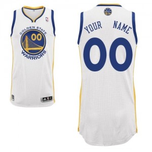 Maillot NBA Golden State Warriors Personnalisé Authentic Blanc Adidas Home - Homme