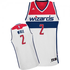 Maillot NBA Blanc John Wall #2 Washington Wizards Home Swingman Homme Adidas