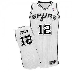 San Antonio Spurs #12 Adidas Home Blanc Authentic Maillot d'équipe de NBA Soldes discount - Bruce Bowen pour Homme