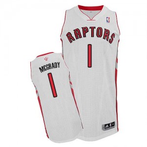 Maillot Authentic Toronto Raptors NBA Home Blanc - #1 Tracy Mcgrady - Homme