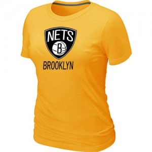 T-Shirt NBA Brooklyn Nets Big & Tall Jaune - Femme