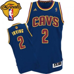 Maillot Authentic Cleveland Cavaliers NBA CavFanatic 2015 The Finals Patch Bleu marin - #2 Kyrie Irving - Homme