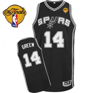 Maillot NBA Authentic Danny Green #14 San Antonio Spurs Road Finals Patch Noir - Homme