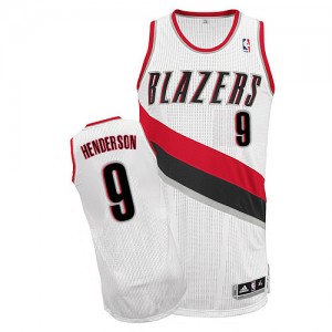 Maillot Authentic Portland Trail Blazers NBA Home Blanc - #9 Gerald Henderson - Homme