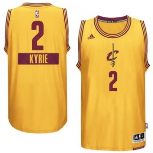 Maillot NBA Or Kyrie Irving #2 Cleveland Cavaliers 2014-15 Christmas Day Swingman Homme Adidas