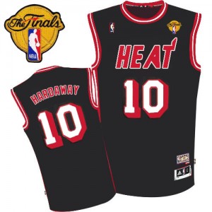 Maillot NBA Noir Tim Hardaway #10 Miami Heat Hardwood Classic Nights Finals Patch Authentic Homme Adidas