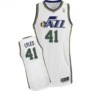 Maillot NBA Blanc Trey Lyles #41 Utah Jazz Home Authentic Homme Adidas