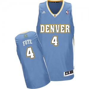 Denver Nuggets #4 Adidas Road Bleu clair Swingman Maillot d'équipe de NBA vente en ligne - Randy Foye pour Homme