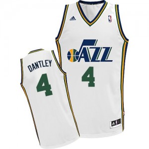 Utah Jazz Adrian Dantley #4 Home Swingman Maillot d'équipe de NBA - Blanc pour Homme