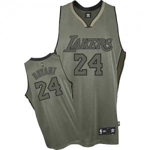 Maillot Authentic Los Angeles Lakers NBA Field Issue Gris - #24 Kobe Bryant - Homme