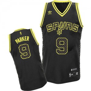 Maillot Swingman San Antonio Spurs NBA Electricity Fashion Noir - #9 Tony Parker - Homme