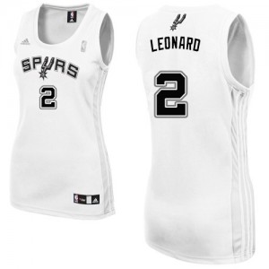 Maillot Authentic San Antonio Spurs NBA Home Blanc - #2 Kawhi Leonard - Femme