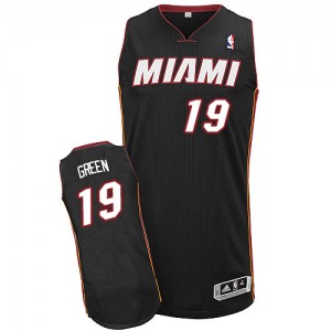 Maillot Adidas Noir Road Authentic Miami Heat - Gerald Green #19 - Homme