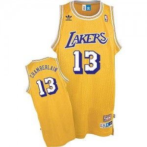 Maillot NBA Or Wilt Chamberlain #13 Los Angeles Lakers Throwback Swingman Homme Adidas