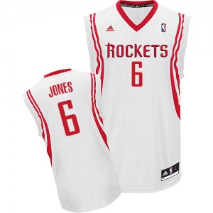 Houston Rockets #6 Adidas Home Blanc Swingman Maillot d'équipe de NBA la meilleure qualité - Terrence Jones pour Homme