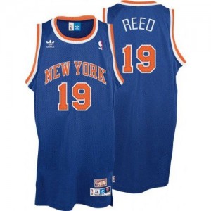 Maillot NBA New York Knicks #19 Willis Reed Bleu royal Adidas Swingman Throwback - Homme