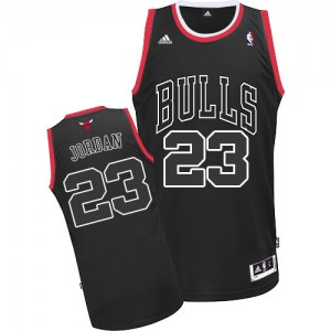 Chicago Bulls #23 Adidas Shadow Noir Authentic Maillot d'équipe de NBA Soldes discount - Michael Jordan pour Homme