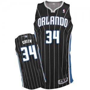 Orlando Magic #34 Adidas Alternate Noir Authentic Maillot d'équipe de NBA sortie magasin - Willie Green pour Homme