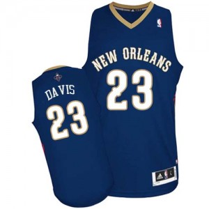 Maillot NBA Authentic Anthony Davis #23 New Orleans Pelicans Road Bleu marin - Homme