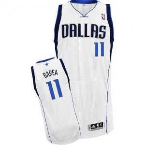 Maillot NBA Dallas Mavericks #11 Jose Barea Blanc Adidas Authentic Home - Enfants