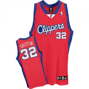 Maillot NBA Los Angeles Clippers #32 Blake Griffin Rouge Adidas Authentic Mesh Clippers On Front - Homme
