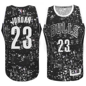 Chicago Bulls #23 Adidas City Light Noir Authentic Maillot d'équipe de NBA Vente pas cher - Michael Jordan pour Homme
