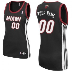 Miami Heat Personnalisé Adidas Road Noir Maillot d'équipe de NBA la vente - Authentic pour Femme