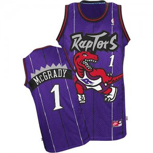 Maillot Swingman Toronto Raptors NBA Throwback Violet - #1 Tracy Mcgrady - Homme