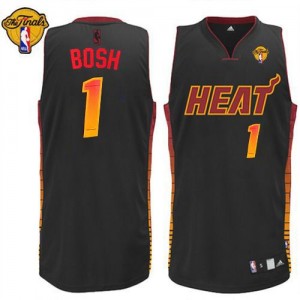 Miami Heat #1 Adidas Vibe Finals Patch Noir Authentic Maillot d'équipe de NBA prix d'usine en ligne - Chris Bosh pour Homme