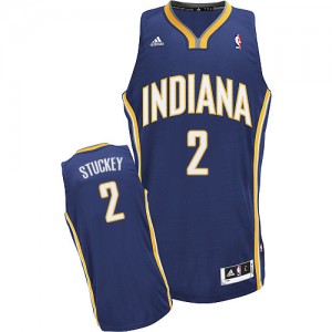Indiana Pacers Rodney Stuckey #2 Road Swingman Maillot d'équipe de NBA - Bleu marin pour Homme