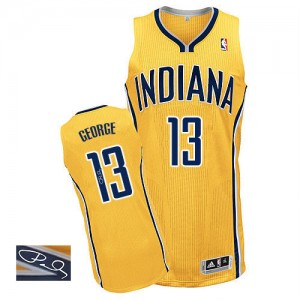 Indiana Pacers #13 Adidas Alternate Autographed Or Authentic Maillot d'équipe de NBA Discount - Paul George pour Homme