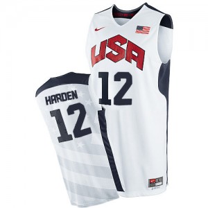 Maillots de basket Swingman Team USA NBA 2012 Olympics Blanc - #12 James Harden - Homme