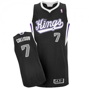Sacramento Kings #7 Adidas Alternate Noir Authentic Maillot d'équipe de NBA Vente - Darren Collison pour Homme