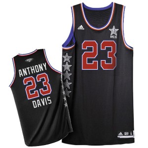 Maillot NBA New Orleans Pelicans #23 Anthony Davis Noir Adidas Authentic 2015 All Star - Homme